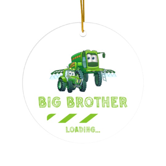Big brother farmer tractor Ceramic Ornaments