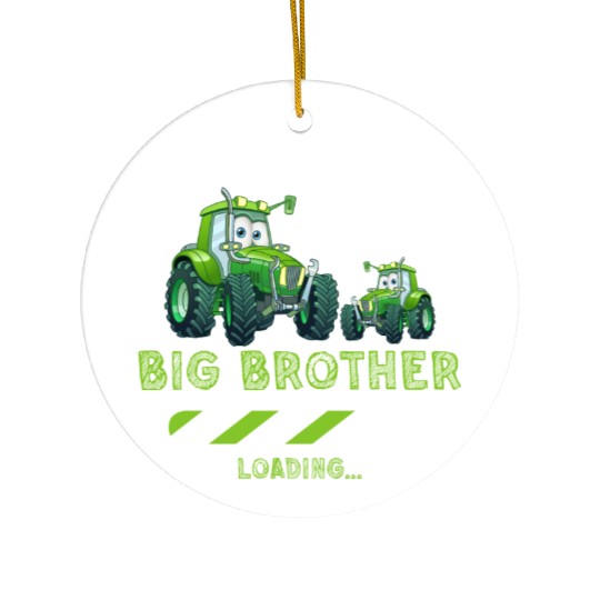 Big brother farmer tractor Ceramic Ornaments