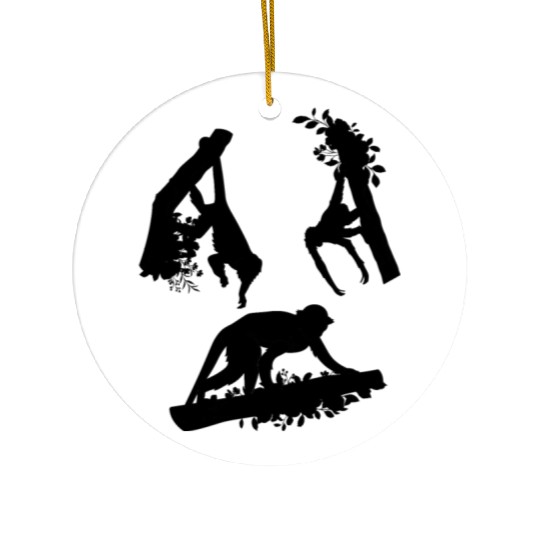 Orangutan Monkey Chimpanzee Monkey Flowers Monkeys Ceramic Ornaments