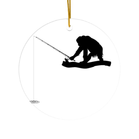 Fishing Monkey Orangutan Monkey Funny Monkey Ceramic Ornaments