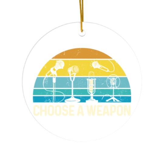 Karaoke Singer Microphone Vocalist Ceramic Ornaments