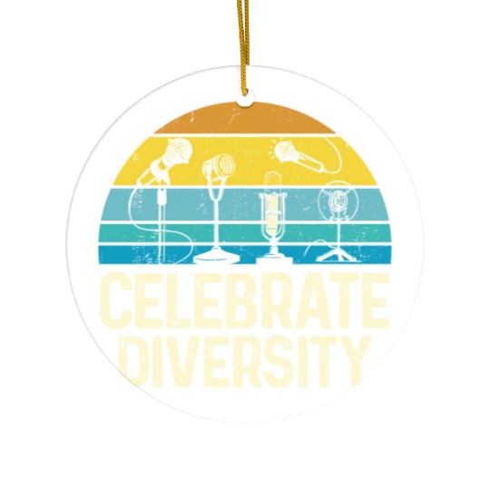 Karaoke Singer Microphone Vocalist Ceramic Ornaments