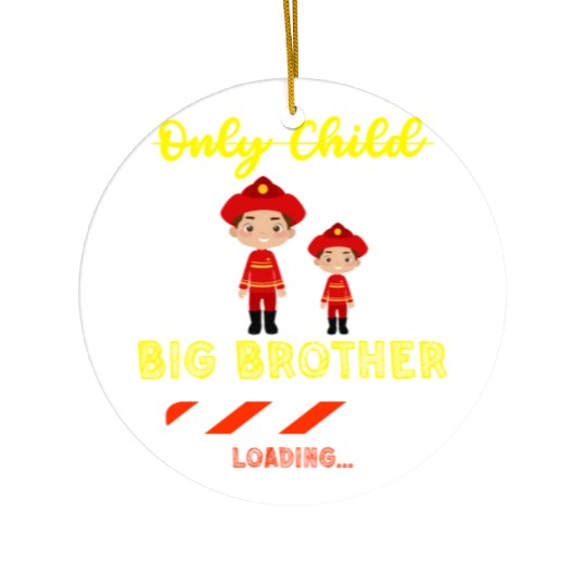 Big brother fire truck fireman 2023 Ceramic Ornaments