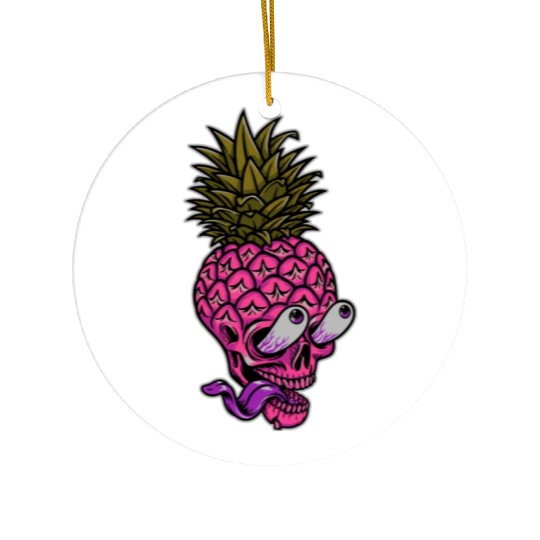 Skeleton pineapple psychedelic Ceramic Ornaments