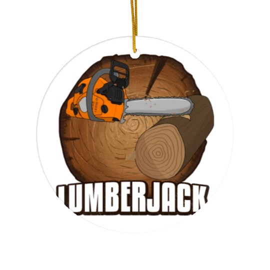 chainsaw Lumberjack Ceramic Ornaments