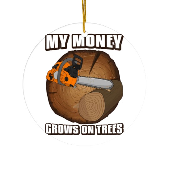 chainsaw Lumberjack Ceramic Ornaments