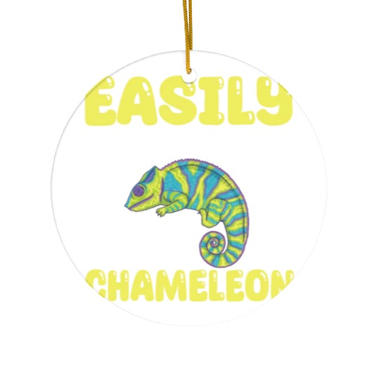 Funny Chameleon Lover Quote Ceramic Ornaments