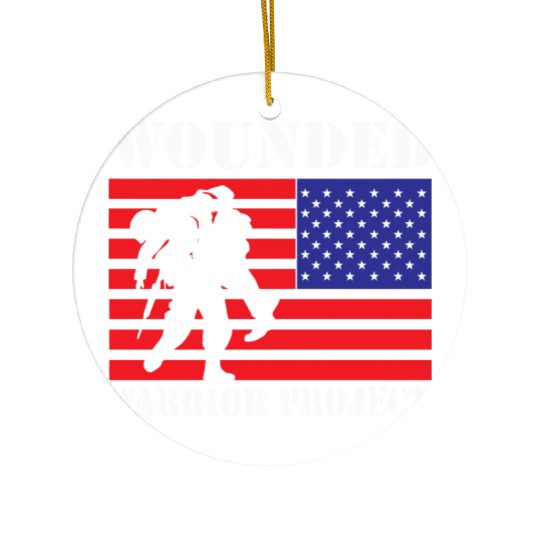 Wounded Warrior Project Us Flag Ceramic Ornaments