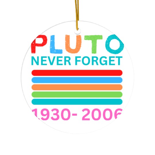 Pluto Never Forget Retro Space Science Pluto Ceramic Ornaments
