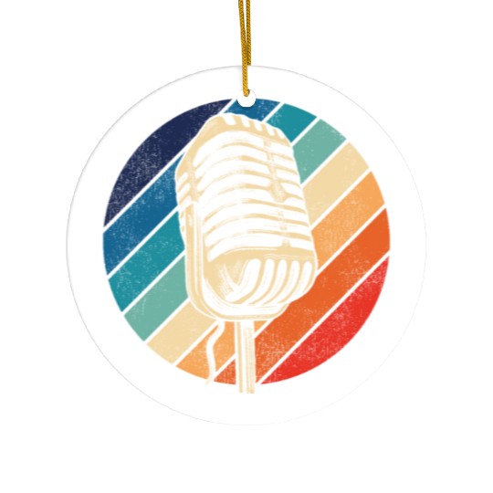 Karaoke Singer Microphone Vocalist Ceramic Ornaments