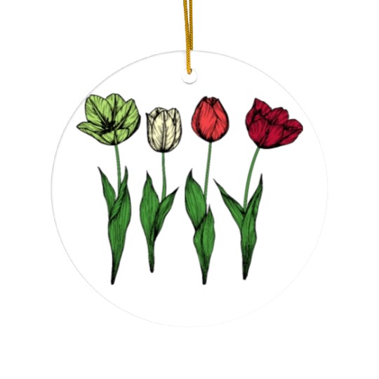Tulip Gardening Tulips Ceramic Ornaments