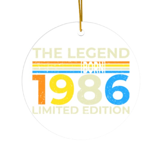 The Legend 1986 Born Limited Edition Ceramic Ornaments