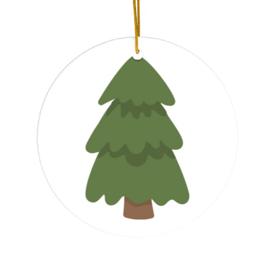 Cartoon Evergreen Tree Ceramic Ornaments