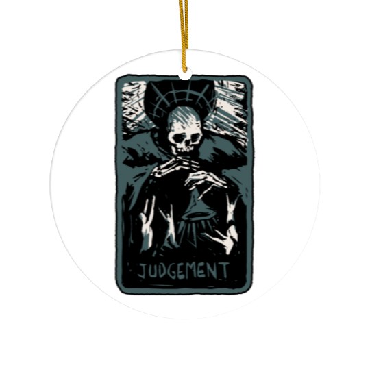 Judgement Skeleton Skull Tarot Card Ceramic Ornaments