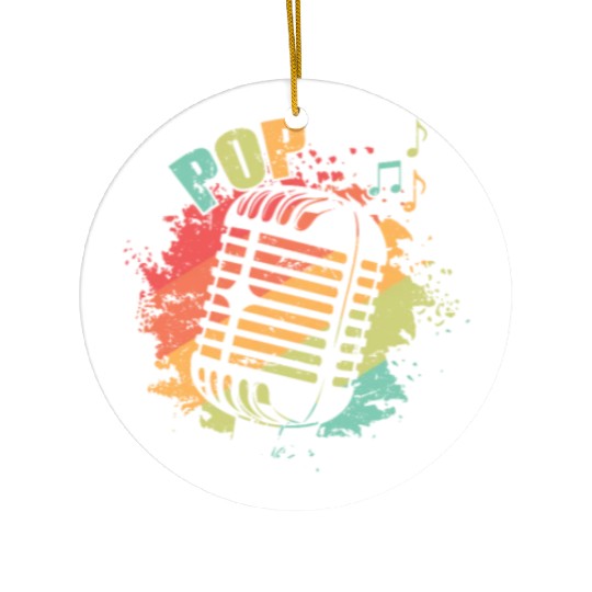 Microphone Pop Music R'n'B Singer Stars Ceramic Ornaments