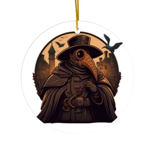 Plague Doctor With Suit and Mask Ceramic Ornaments