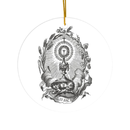 Holy Sacrament Eucharistic Adoration Catholic Vint Ceramic Ornaments