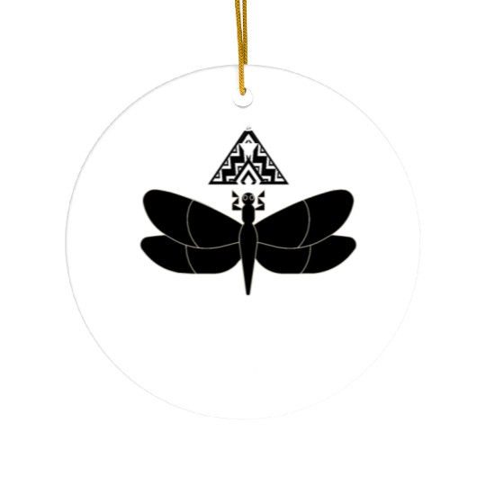 Minimalist Insect Celestial Dragonfly Sacred Geome Ceramic Ornaments