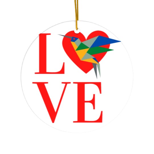 We Love Hummingbird Ceramic Ornaments For Hummingbird lover