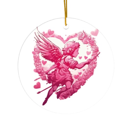 funny Cupid Valentine's Day girls Ceramic Ornaments