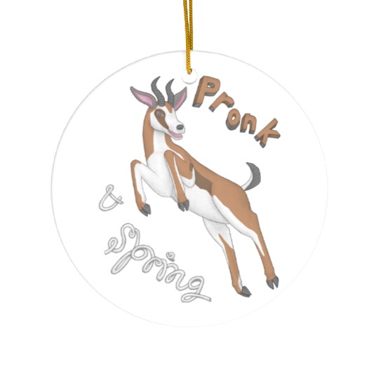 Pronk and Spring Springbok Ceramic Ornaments