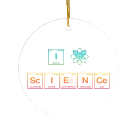 I LOVE SCIENCE - Periodic Table of Elements Ceramic Ornaments