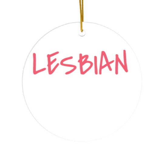 Lesbian AF LGBT Graffiti Pride Month Ceramic Ornaments