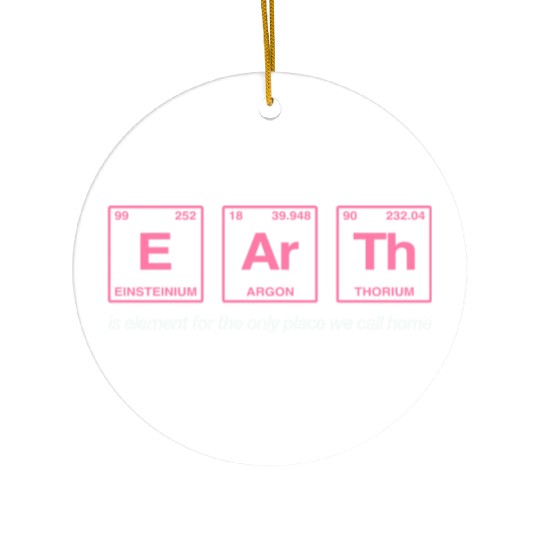 EARTH - written in elements of the periodic table Ceramic Ornaments