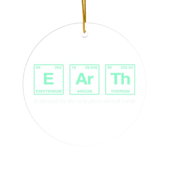 EARTH - written in elements of the periodic table Ceramic Ornaments