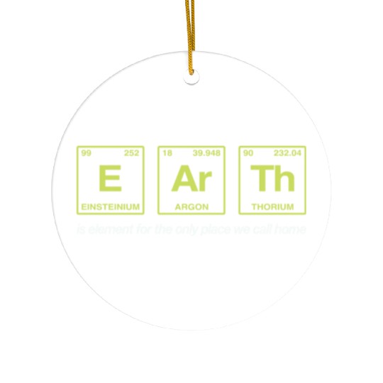 EARTH - written in elements of the periodic table Ceramic Ornaments