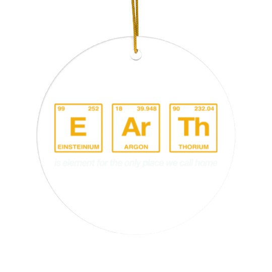 EARTH - written in elements of the periodic table Ceramic Ornaments