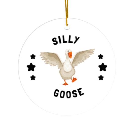 silly goose Ceramic Ornaments
