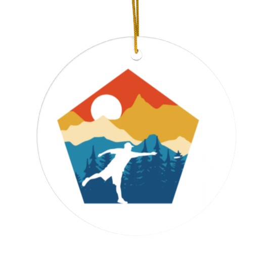 Disc Golf Disc Golfing Ultimate Frisbee Natur Ceramic Ornaments