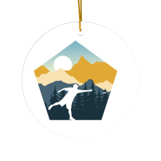 Disc Golf Disc Golfing Ultimate Frisbee Natur Ceramic Ornaments