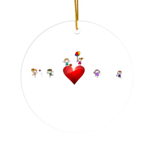 Teacher Assistant Heartbeat Kindergarten Ceramic Ornaments