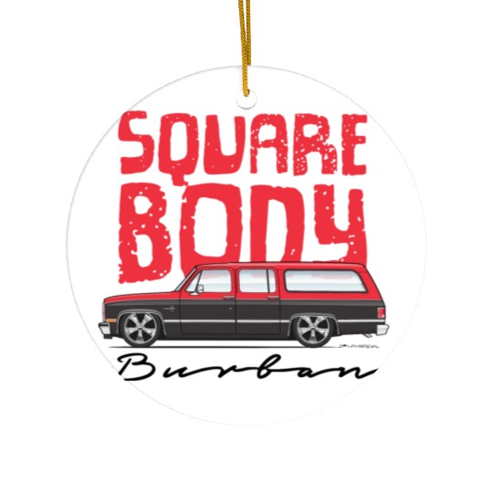 square Cardinal Red Ceramic Ornaments