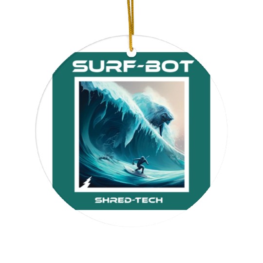 Robot Ice Surf Ceramic Ornaments