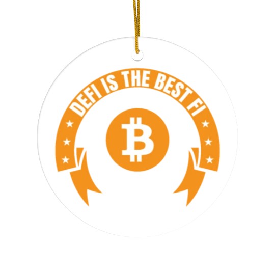 DeFi Decentralized Crypto Bitcoin Blockchain Ceramic Ornaments