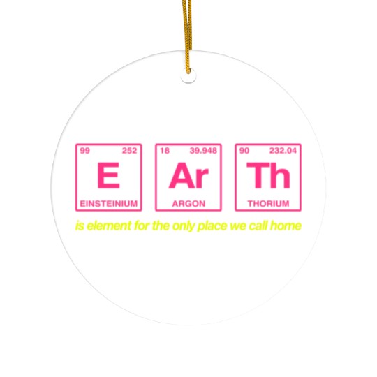 EARTH - written in elements of the periodic table Ceramic Ornaments