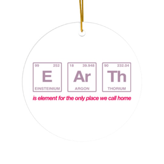 EARTH - written in elements of the periodic table Ceramic Ornaments