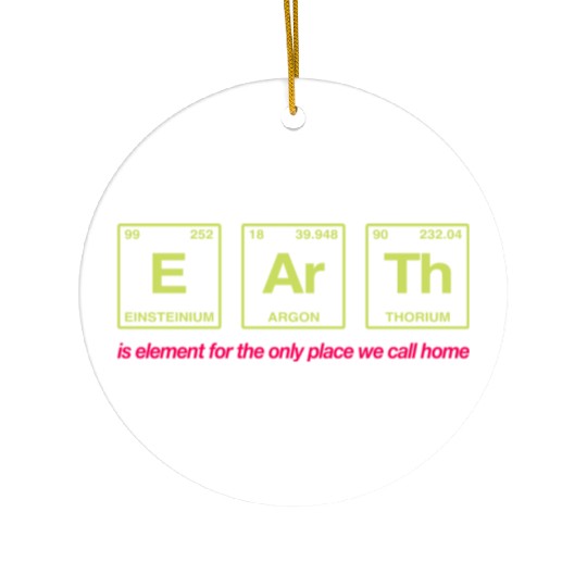 EARTH - written in elements of the periodic table Ceramic Ornaments