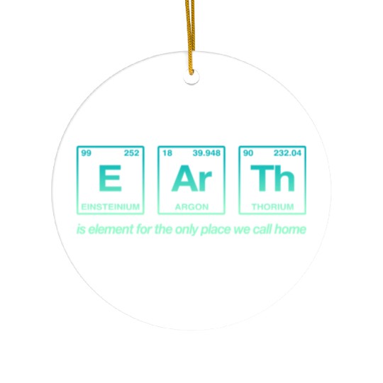 EARTH - written in elements of the periodic table Ceramic Ornaments