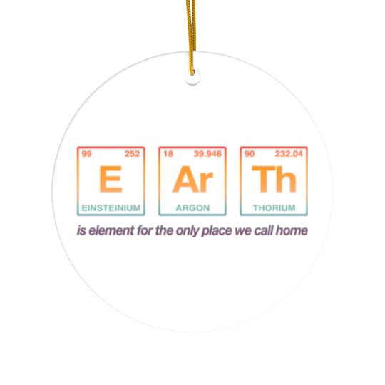 EARTH - written in elements of the periodic table Ceramic Ornaments