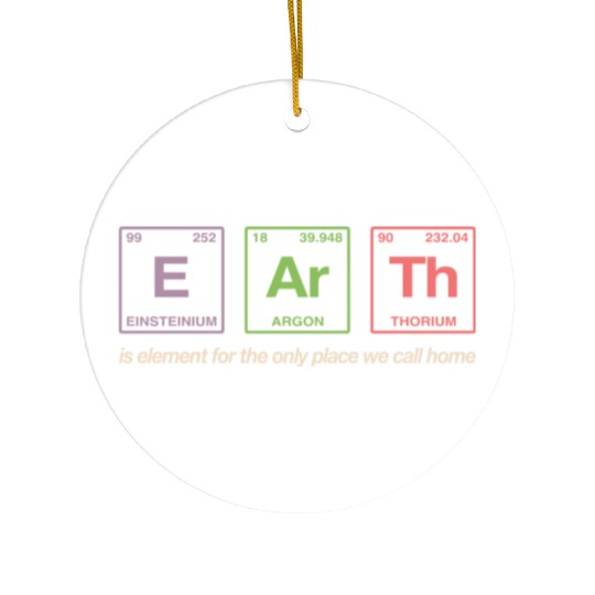EARTH - written in elements of the periodic table Ceramic Ornaments