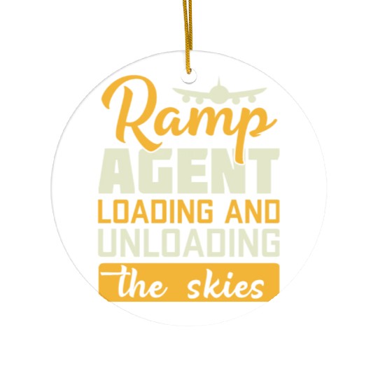 Ramp Agent Loading And Unloading The Skies Ceramic Ornaments