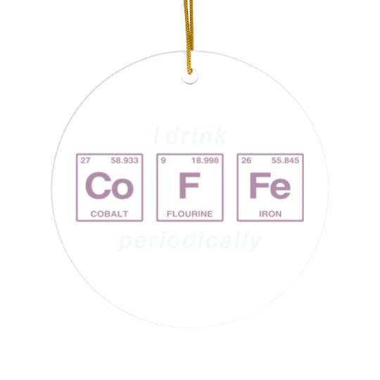 COFFEE - with elements of the periodic table Ceramic Ornaments