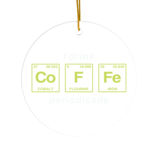 COFFEE - with elements of the periodic table Ceramic Ornaments