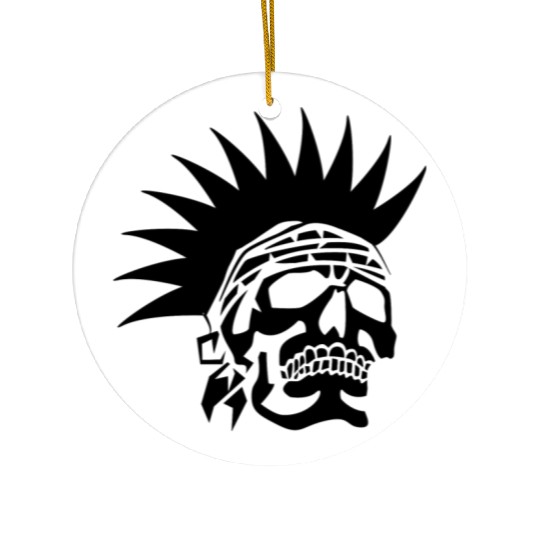 Punk skull Ceramic Ornaments