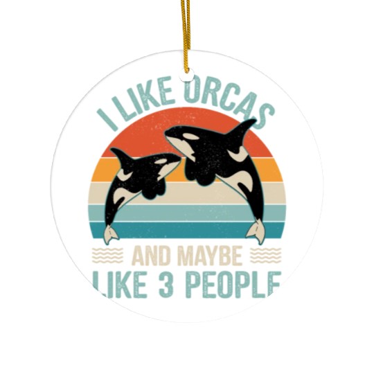 King Orca, Ruler of the Seas Ceramic Ornaments