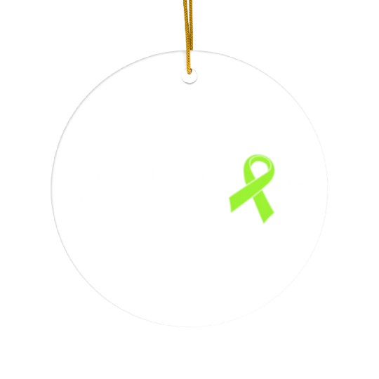 Warrior Lime Green Awareness Ribbon Lyme Disease Ceramic Ornaments
